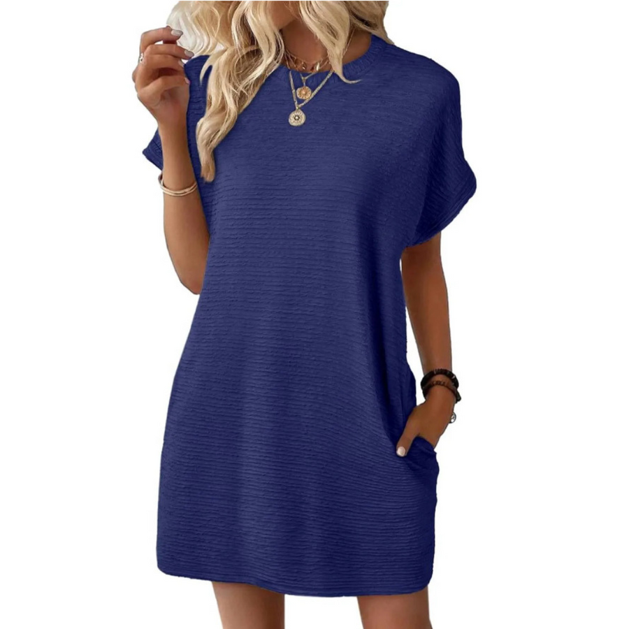 Isabella | Women's Textured Cotton Mini Dress view 4