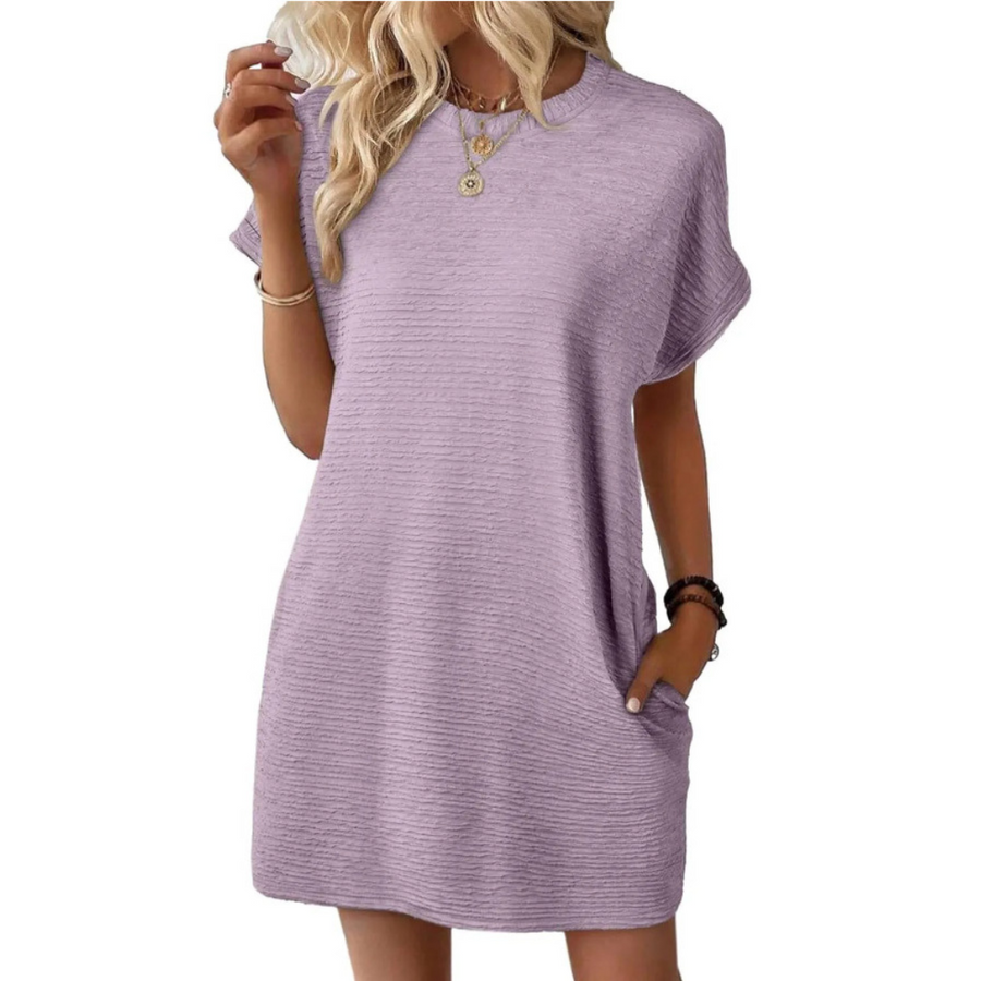 Isabella | Women's Textured Cotton Mini Dress view 7