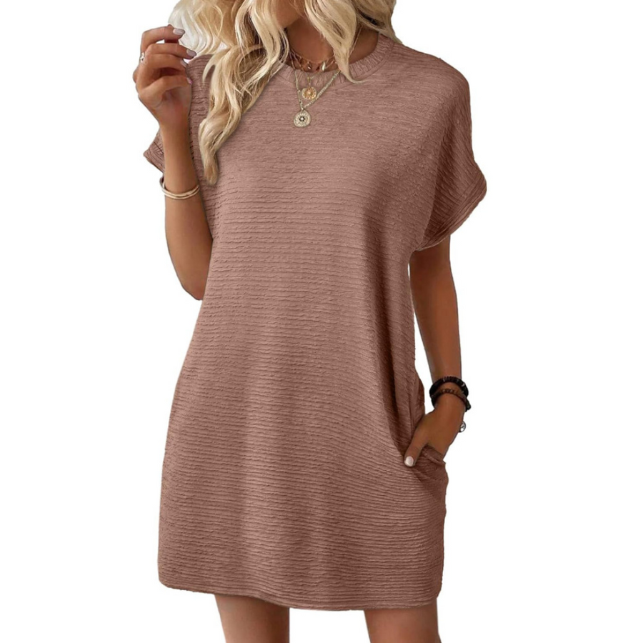 Isabella | Women's Textured Cotton Mini Dress view 8