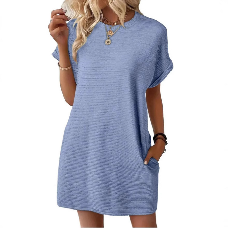 Isabella | Women's Textured Cotton Mini Dress view 10