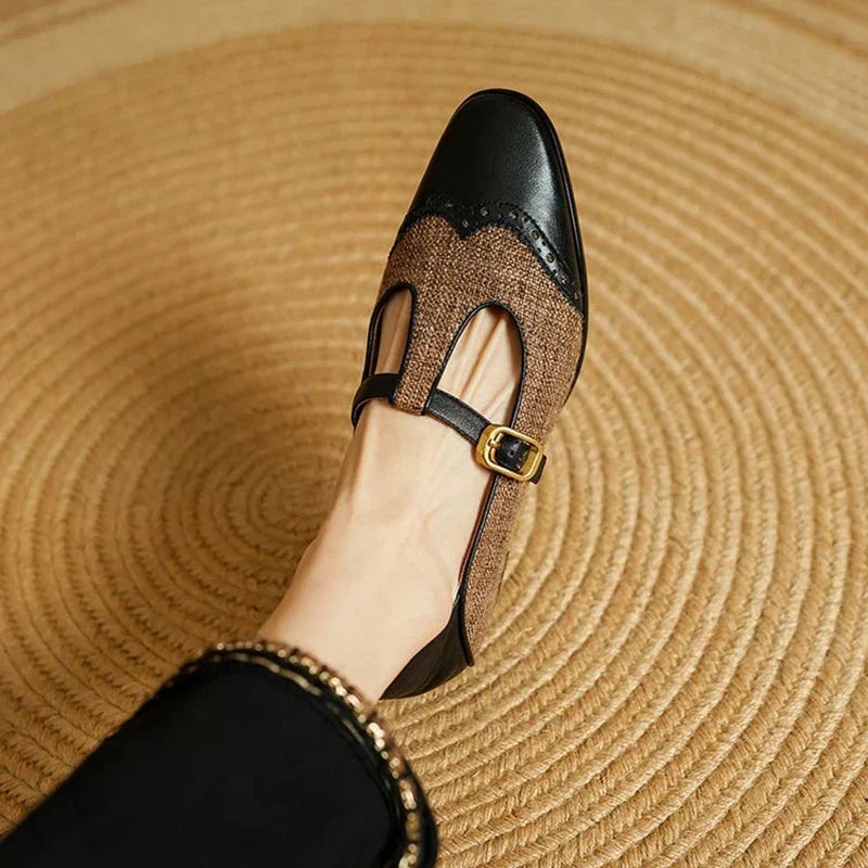 Janella |  Two-Tone Orthopedic Mary Jane Shoes view 2