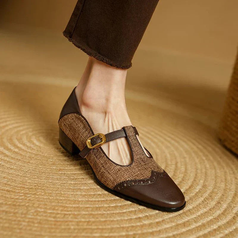 Janella |  Two-Tone Orthopedic Mary Jane Shoes view 4