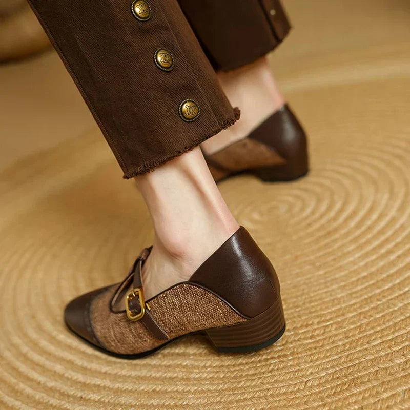 Janella |  Two-Tone Orthopedic Mary Jane Shoes view 5