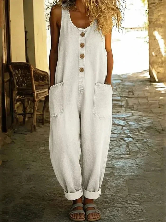 Emily | Women's Vintage-Inspired Cotton Overalls view 4