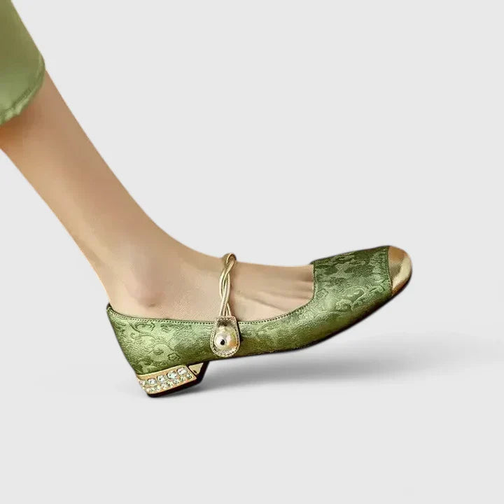 Women's Vintage Leather Mary Jane Shoes | Elegant Comfortable Low Block Heels view 5