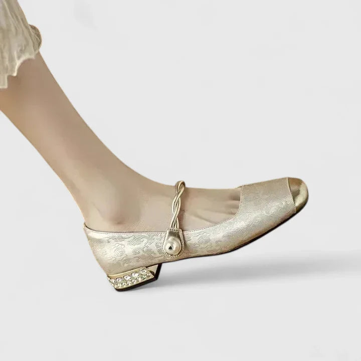 Women's Vintage Leather Mary Jane Shoes | Elegant Comfortable Low Block Heels view 9