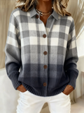 Ines | Checked Wool Blend Blouse