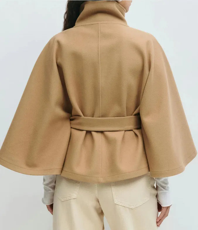 Honor | Women's Cape Coat – Belted High-Neck view 2