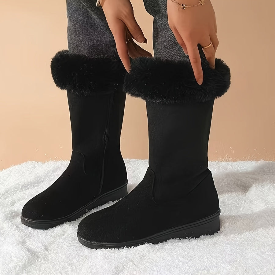Solveig | Women's Winter Boots – Cozy Cuffed Mid Calf Snow Boots view 1