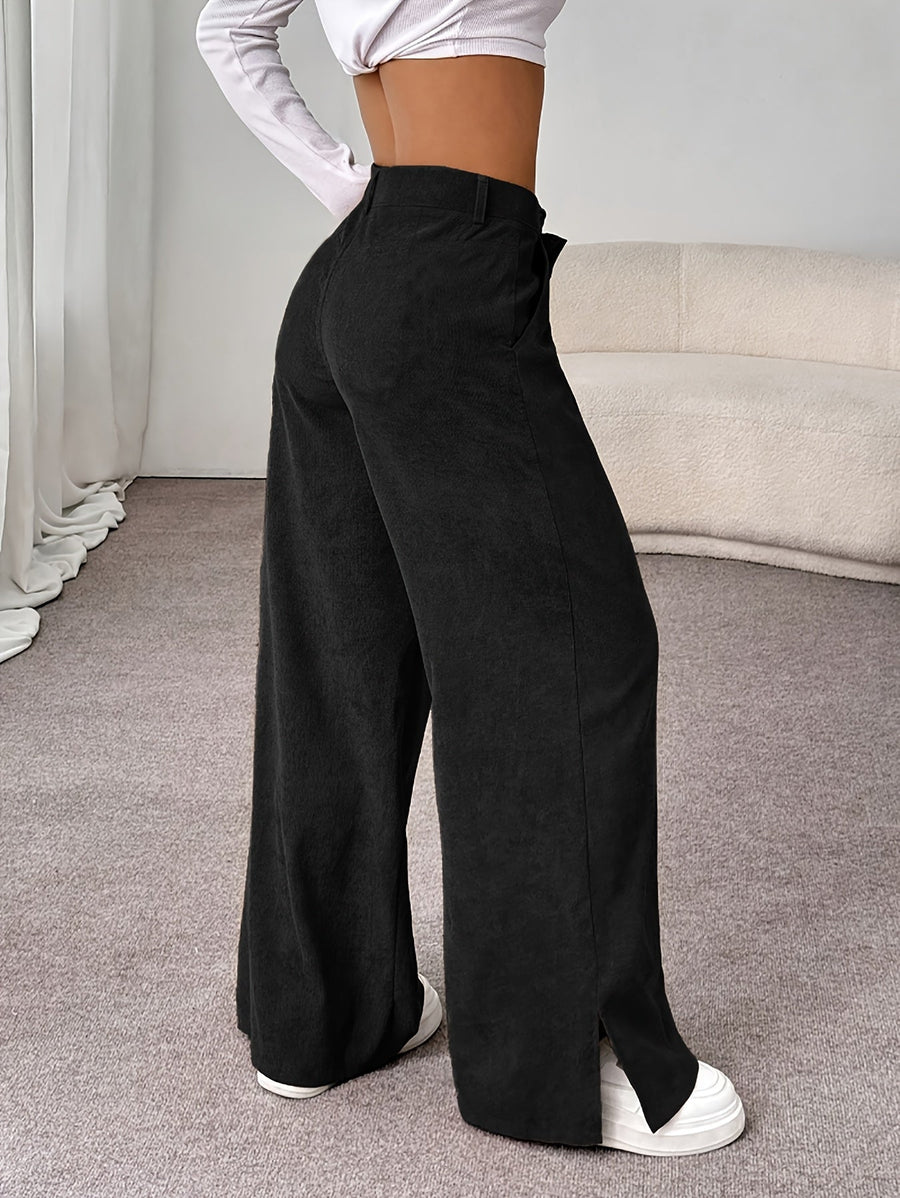 Margot | Women's Straight Leg Trousers – High Waisted Tailored Work Pants view 2
