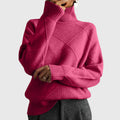 Wrenna | Roll Neck Sweater with Diagonal Seam Detail