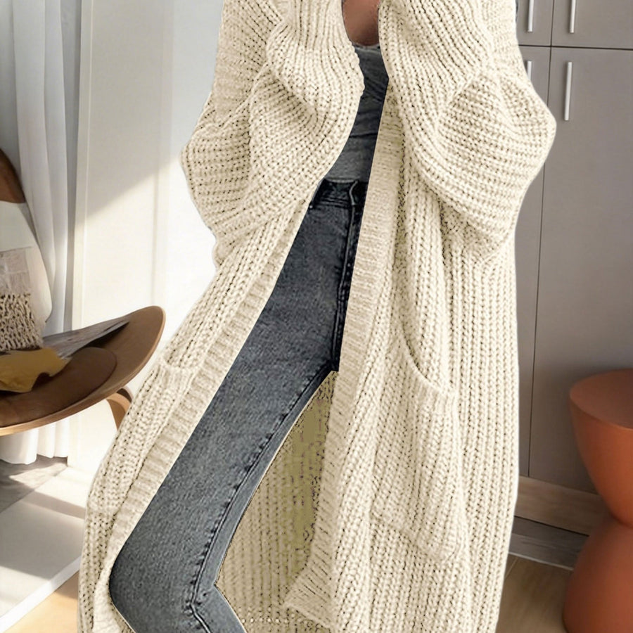 Noelle | Women's Winter Cardigan – Oversized Longline Duster with Pockets view 20