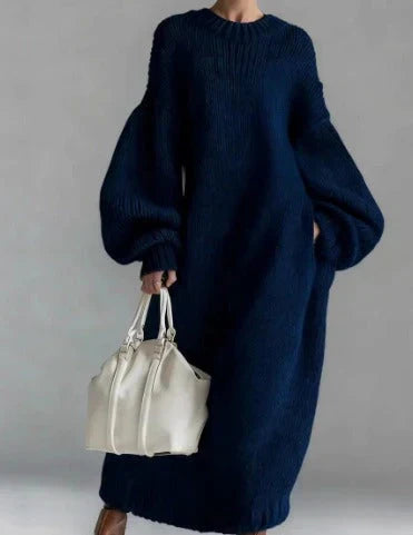Verity | Oversized Knit Sweater Maxi Dress view 4