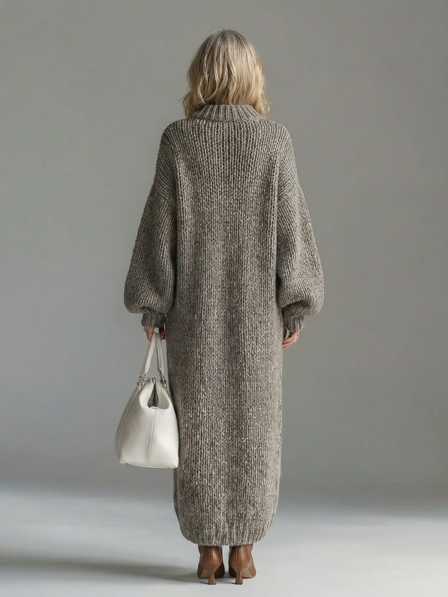 Verity | Oversized Knit Sweater Maxi Dress view 6