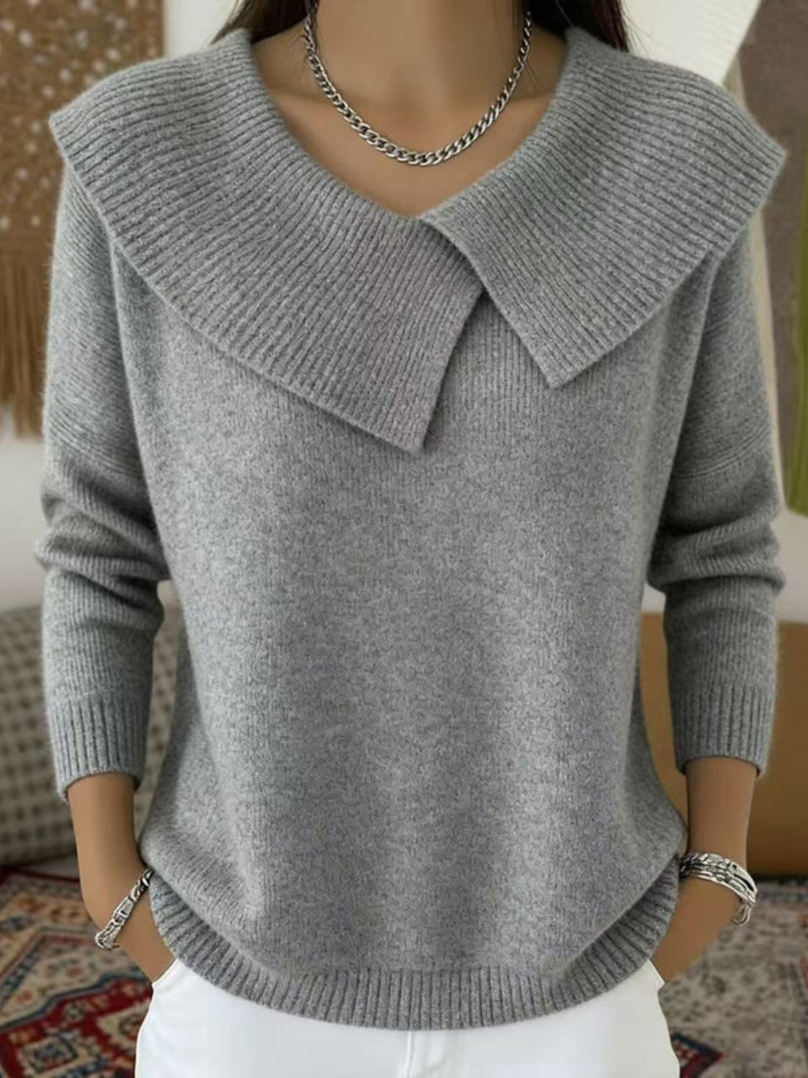 Emmeline | Women's Winter Sweater – Collared view 6