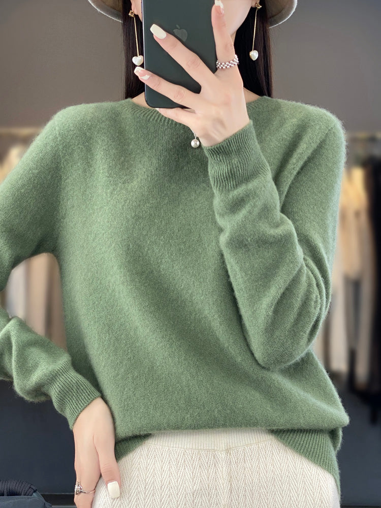 Hattie | Women's Winter Sweater – Relaxed Fit Knit, Turquoise