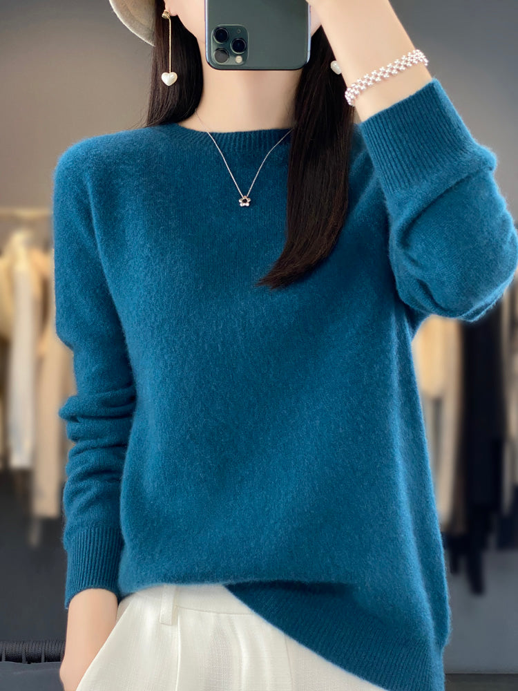 Hattie | Women's Winter Sweater – Relaxed Fit Knit, Turquoise view 2