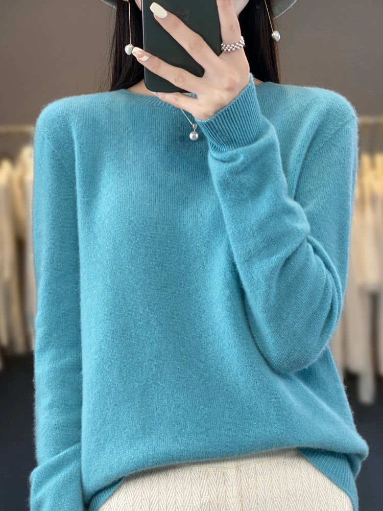 Hattie | Women's Winter Sweater – Relaxed Fit Knit, Turquoise view 5