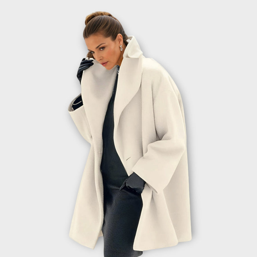 June | Women's Winter Coat – Oversized Wide Collar, Plus Size view 6