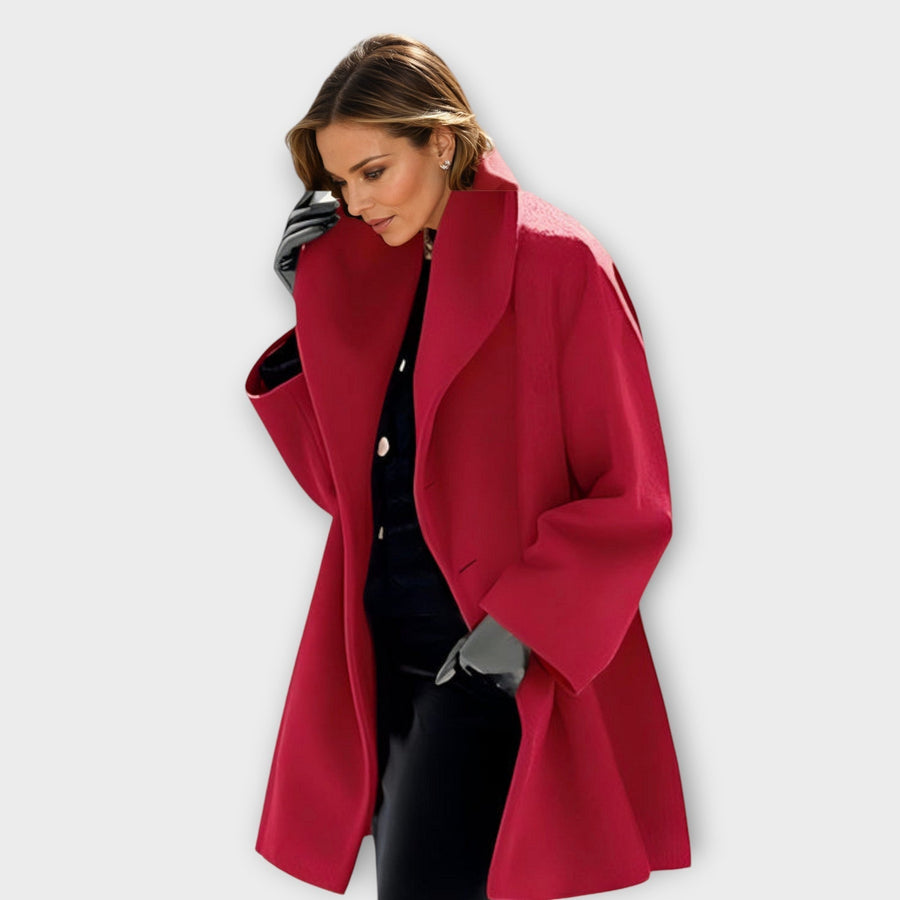 June | Women's Winter Coat – Oversized Wide Collar, Plus Size view 2
