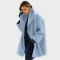 June | Women's Winter Coat – Oversized Wide Collar, Plus Size