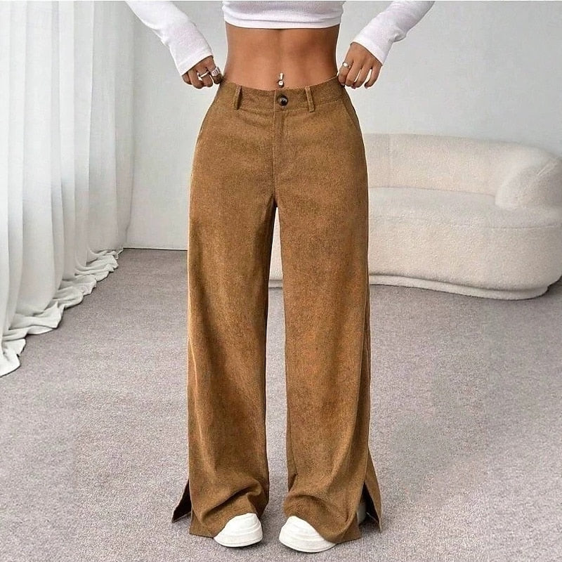 Rebecca | Women's High Waisted Wide Leg Pants – Flowy Dress Trousers view 5