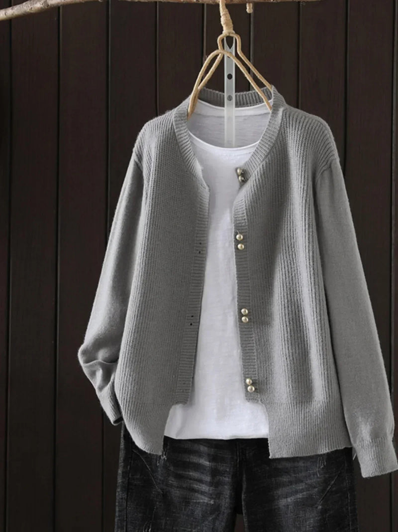Wren | Women's Winter Cardigan – Button-Up Knit