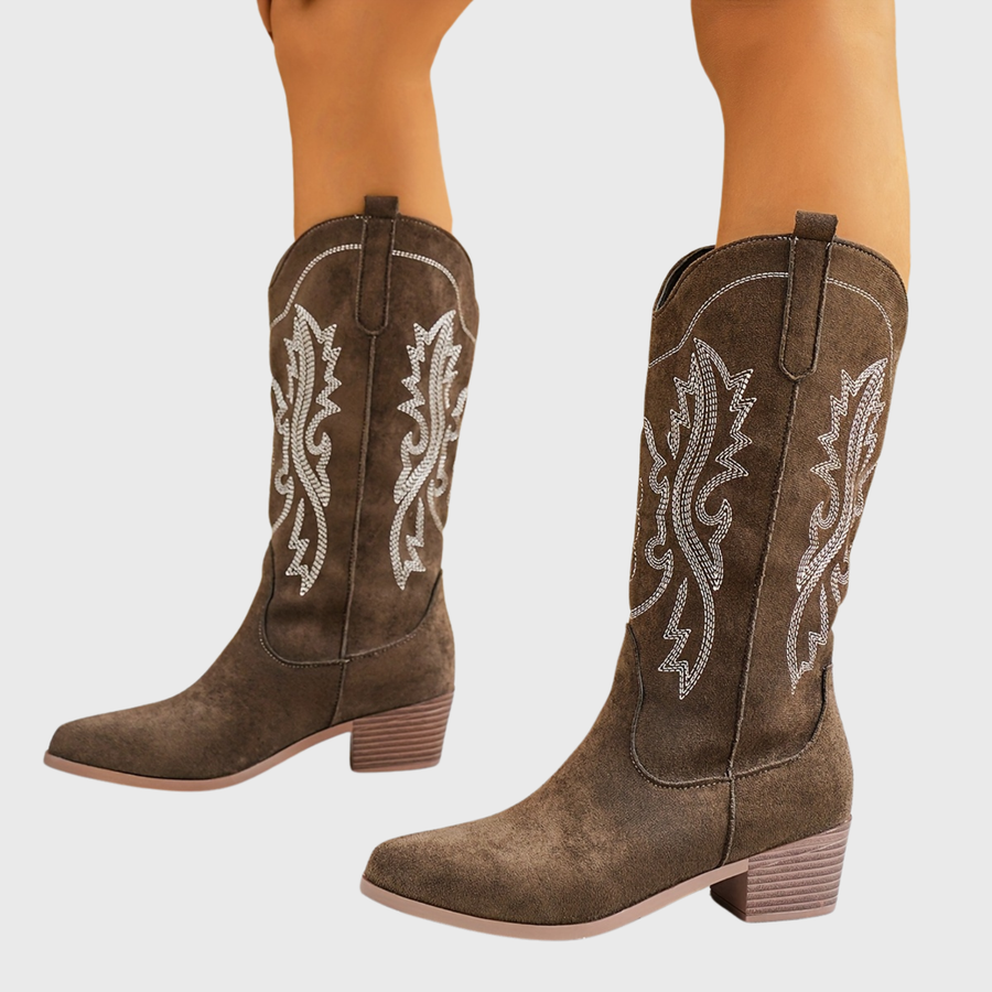 Ines | Wide Calf Western Cowboy Boots view 2