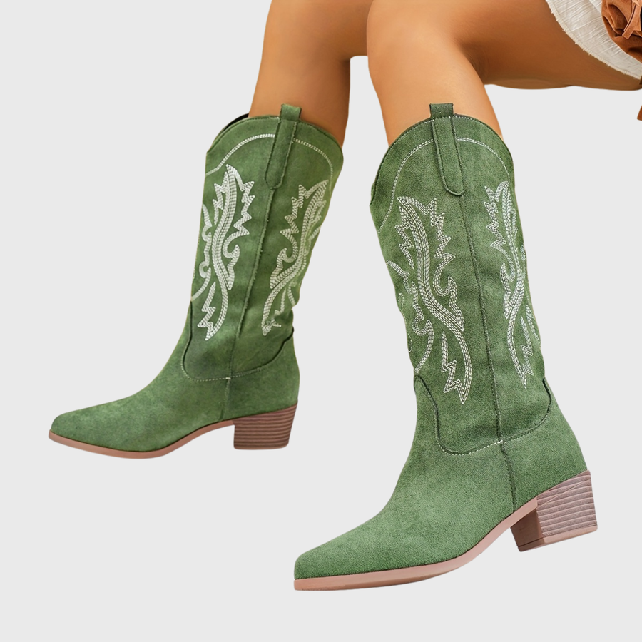 Ines | Wide Calf Western Cowboy Boots view 4