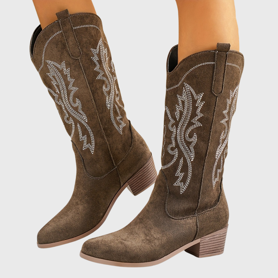 Ines | Wide Calf Western Cowboy Boots view 7