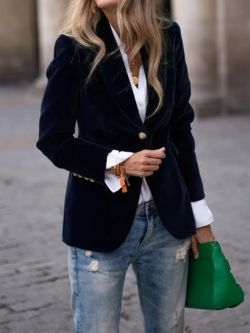 Alessandra | Elegant Velvet Blazer
