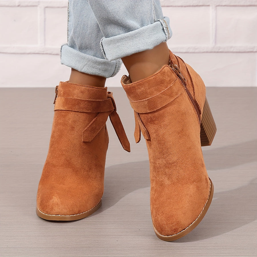 Fionnula | Block Heel Ankle Boots with Bow Detail view 14