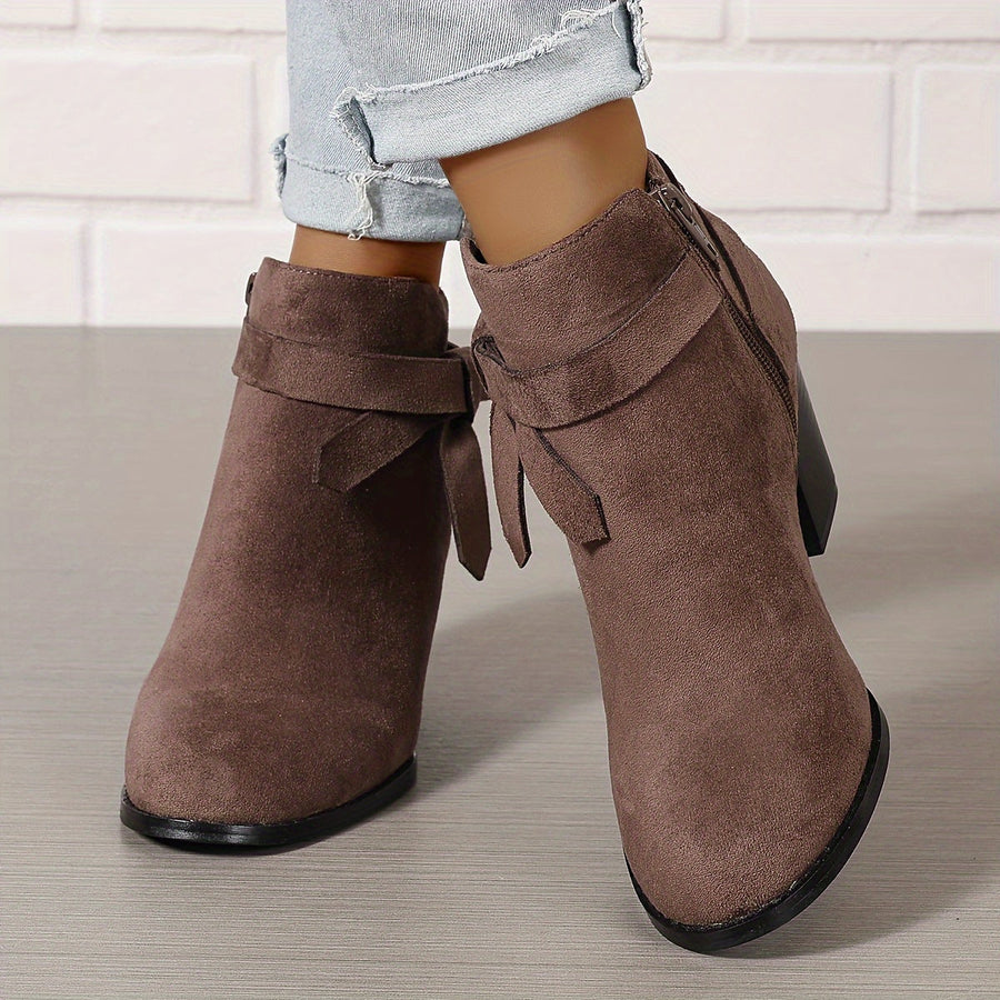 Fionnula | Block Heel Ankle Boots with Bow Detail view 18
