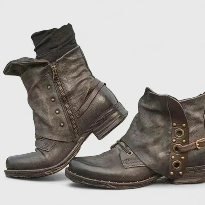 Eleanora | Distressed Leather Ankle Boot view 5