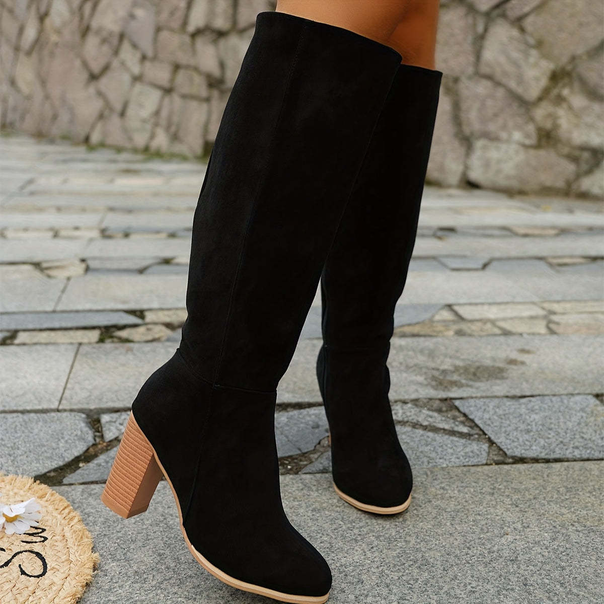 Perpetue | Knee High Block Heel Boots