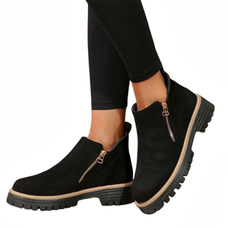 Zenobia | Platform Ankle Boots with Side Zipper view 1
