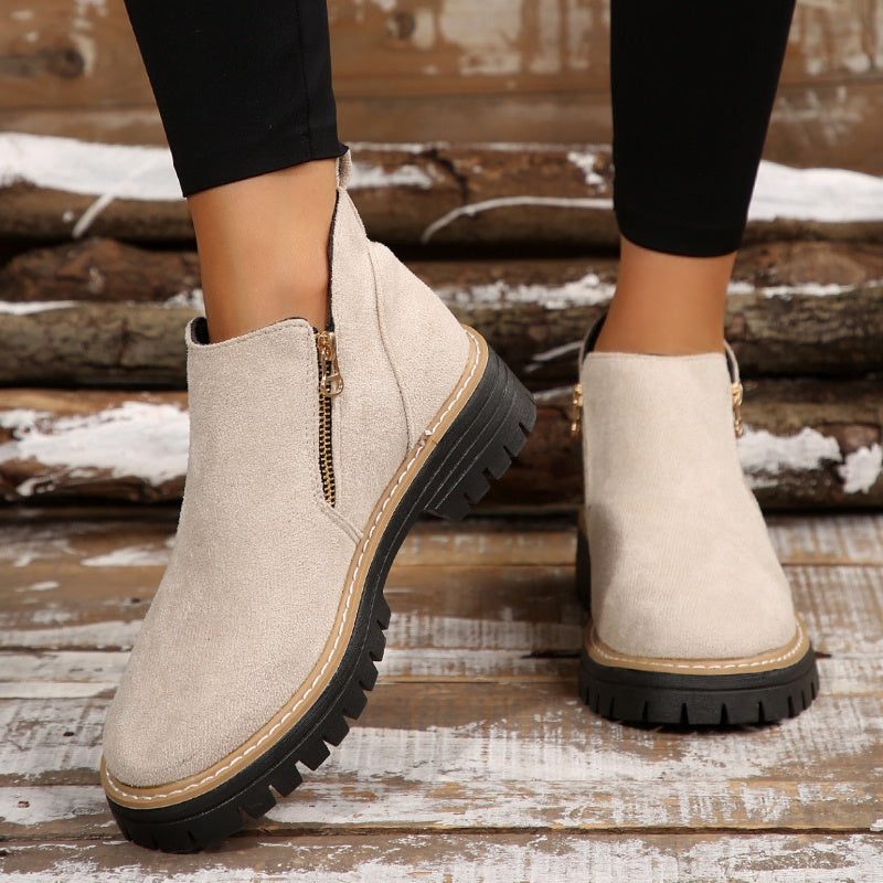 Zenobia | Platform Ankle Boots with Side Zipper view 10
