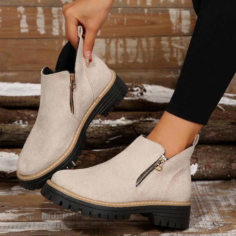 Zenobia | Platform Ankle Boots with Side Zipper view 4