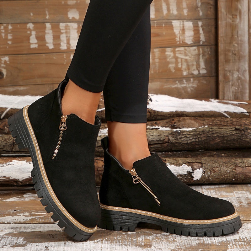 Zenobia | Platform Ankle Boots with Side Zipper view 5