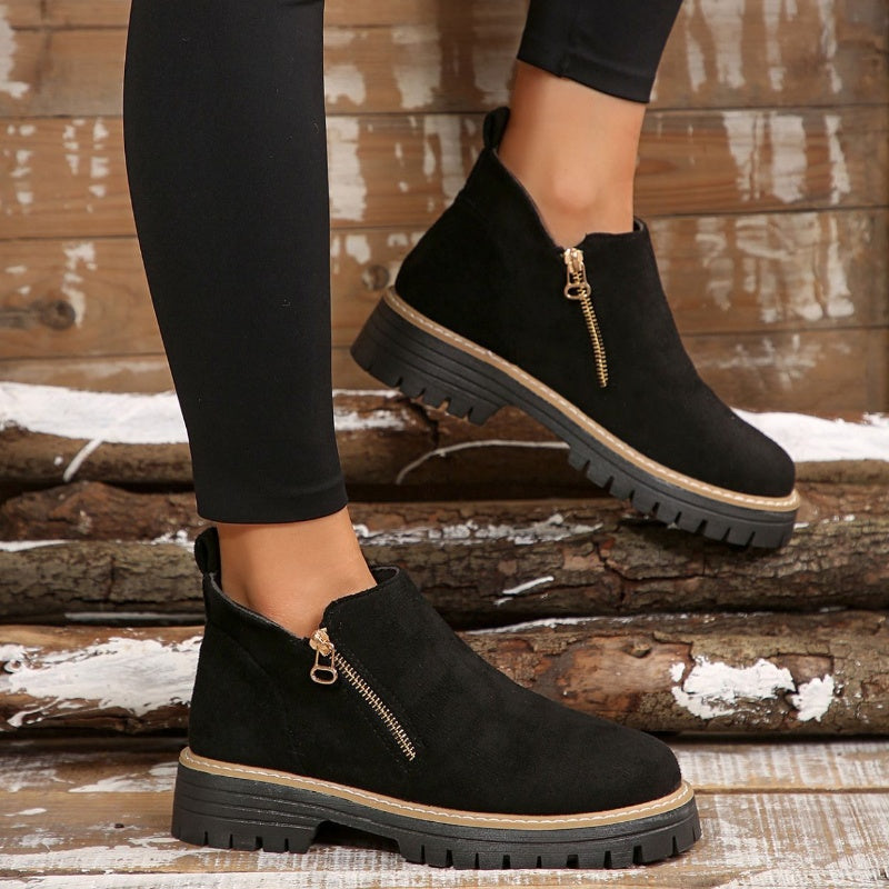 Zenobia | Platform Ankle Boots with Side Zipper view 6
