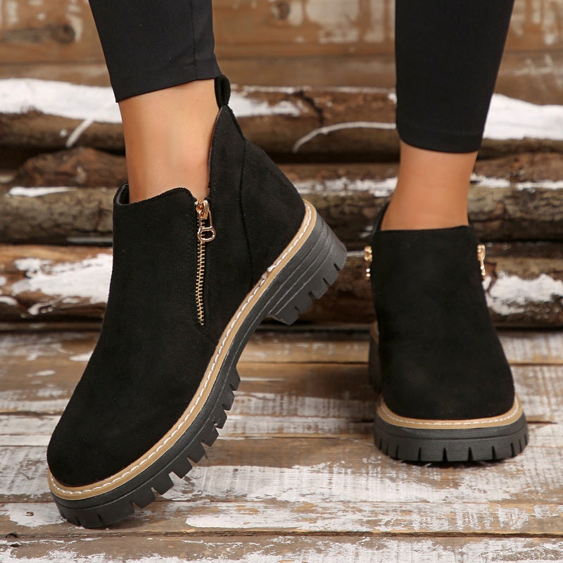 Zenobia | Platform Ankle Boots with Side Zipper view 8