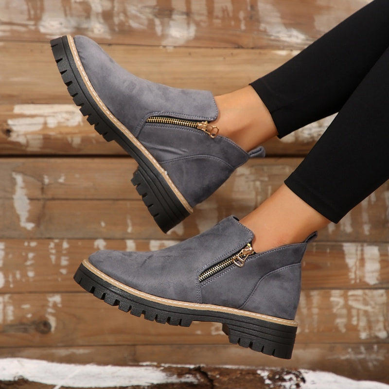 Zenobia | Platform Ankle Boots with Side Zipper view 9