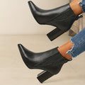 Sorcha | Square Heel Pointed Toe Ankle Boots