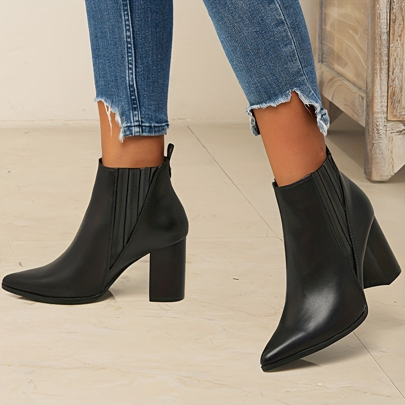 Sorcha | Square Heel Pointed Toe Ankle Boots view 8