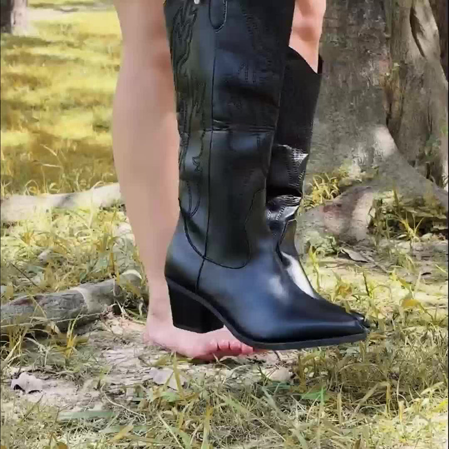 Elise | Wide Calf Western Cowboy Boots view 10