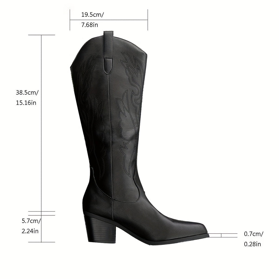 Elise | Wide Calf Western Cowboy Boots view 9