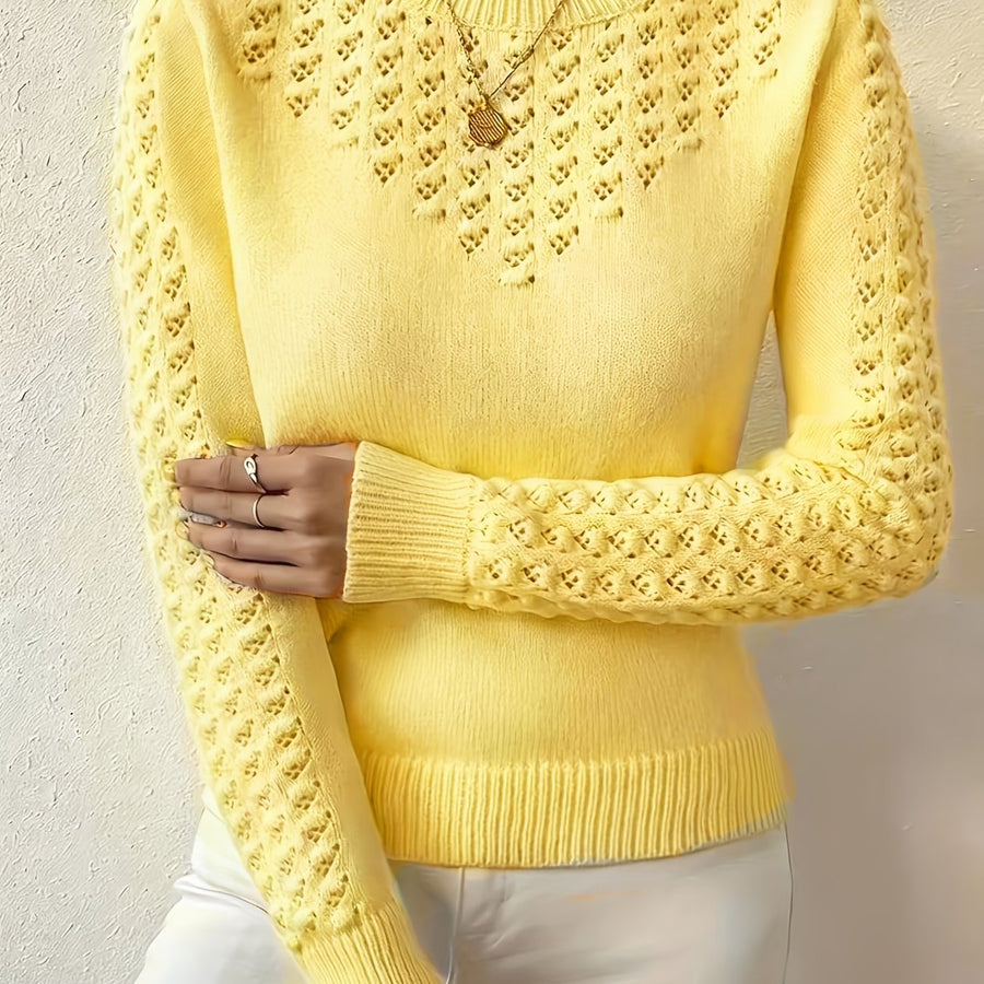 Bettany | Pointelle Crew Neck Sweater view 12