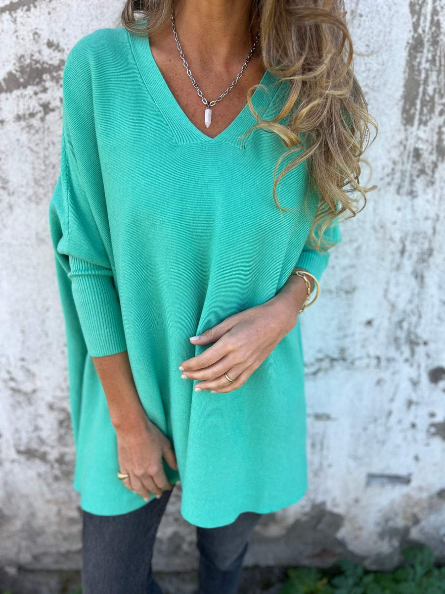 Althea | Oversized V-Neck Tunic Sweater view 9