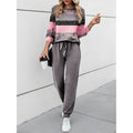 Sadie | Women's Two Piece Set – Color Block Top and Drawstring Pants Outfit