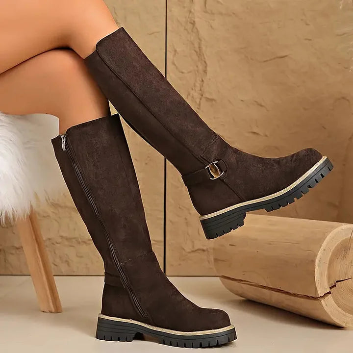 Rosina | Knee High Boots with Buckle Detail view 2